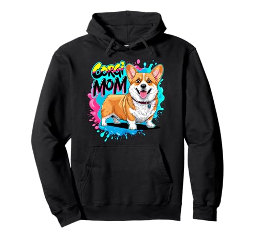Corgi Mom Damen Lustiger Corgi Besitzer Corgi Hund Pullover Hoodie von Funny Corgi Owner Ajeli Designs