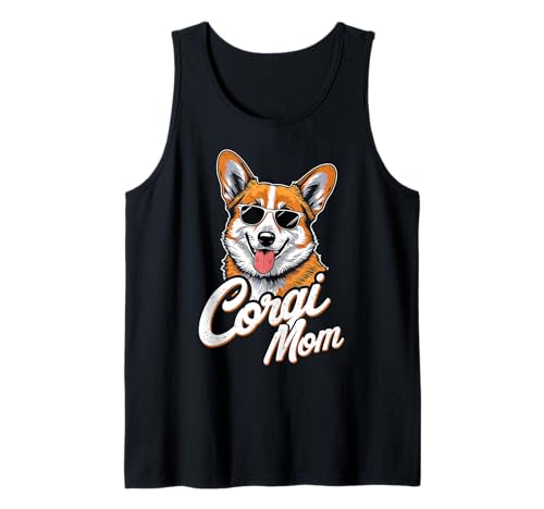 Corgi Mom Damen Lustiger Corgi Besitzer Corgi Hund Tank Top von Funny Corgi Owner Ajeli Designs