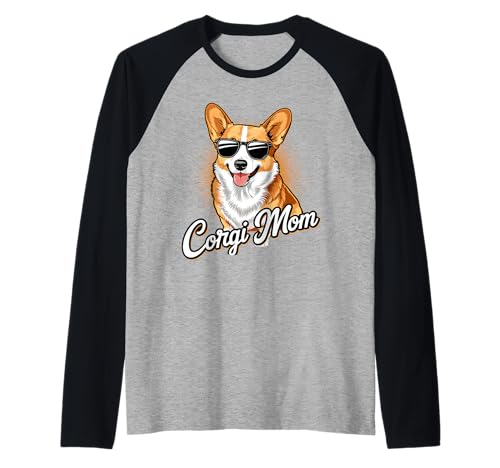 Corgi Mom Damen Lustiger Corgi Besitzer Corgi Hund Raglan Corgi Mom Damen Lustiger Corgi Besitzer Corgi Hund Raglan von Funny Corgi Owner Corgi Dog Ajeli Designs