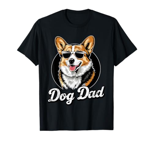 Hund Papa Corgi Papa Männer Lustig Corgi Besitzer Corgi Hund T-Shirt von Funny Corgi Owner Corgi Dog Ajeli Designs