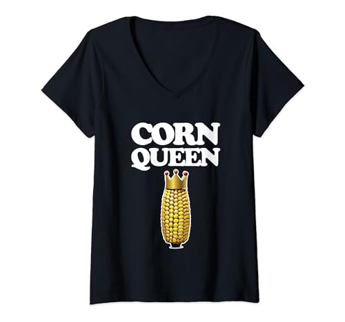 Maiskönigin - Lustiger Mais Spruch Lebensmittel Mais Frauen Niedlich Mais T-Shirt mit V-Ausschnitt Maiskönigin - Lustiger Mais Spruch Lebensmittel Mais Frauen Niedlich Mais T-Shirt mit V-Ausschnitt von Funny Corn Sayings & Funny Corn Designs