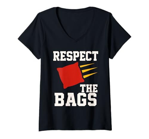 Damen Cornhole Referee, offizielle Umpire Judge Turniermannschaft T-Shirt mit V-Ausschnitt Damen Cornhole Referee, offizielle Umpire Judge Turniermannschaft T-Shirt mit V-Ausschnitt von Funny Cornhole Game Ref Uniform Tournament Gift