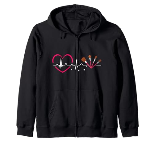 Heartbeat Make-up Artist Cosmetology Salon Women Funny Kapuzenjacke Heartbeat Make-up Artist Cosmetology Salon Women Funny Kapuzenjacke von Funny Cosmetology Apparel For Salon Professional