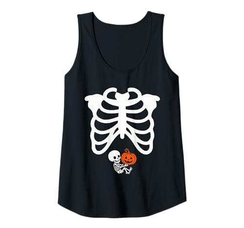 Damen Halloween Lustiges Kostüm Schwangere Frau Kürbis Rippenkäfig Tank Top Damen Halloween Lustiges Kostüm Schwangere Frau Kürbis Rippenkäfig Tank Top von Funny Costume Halloween Pregnant Woman Pumpkin