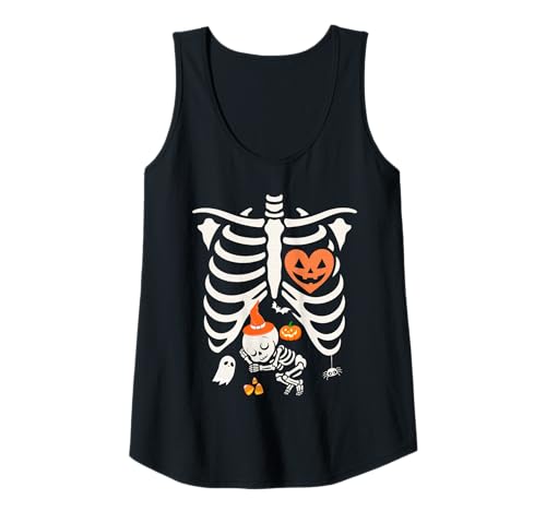Damen Halloween Lustiges Kostüm Schwangere Frau Kürbis Rippenkäfig Tank Top Damen Halloween Lustiges Kostüm Schwangere Frau Kürbis Rippenkäfig Tank Top von Funny Costume Pregnant Woman Pumpkin Halloween