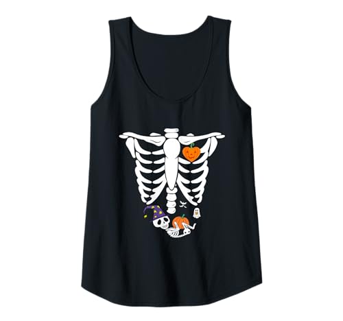 Damen Halloween Lustiges Kostüm Schwangere Frau Kürbis Rippenkäfig Tank Top Damen Halloween Lustiges Kostüm Schwangere Frau Kürbis Rippenkäfig Tank Top von Funny Costume Pregnant Woman Pumpkin Halloween