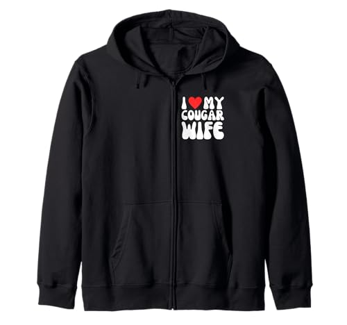 I Love My Cougar Wife! Lustiges Spielzeug für Jungen und jüngeren Ehemann Kapuzenjacke I Love My Cougar Wife! Lustiges Spielzeug für Jungen und jüngeren Ehemann Kapuzenjacke von Funny Cougar and Toyboy Partner Couples Apparel