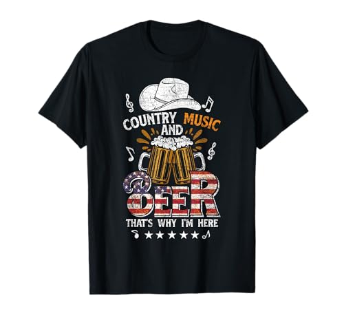 Country Music And Beer That's Why I'm Here Vintage Tees Herren T-Shirt Country Music And Beer That's Why I'm Here Vintage Tees Herren T-Shirt von Funny Country Music And Beer Costume Men Women