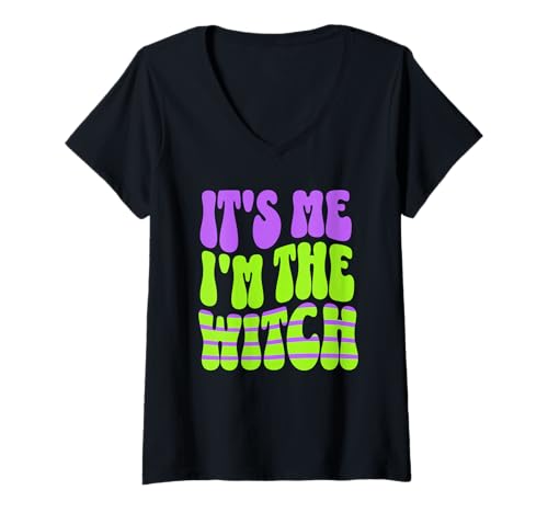 Damen It's Me I'm The Witch Halloween-Kostüm für Paare T-Shirt mit V-Ausschnitt Damen It's Me I'm The Witch Halloween-Kostüm für Paare T-Shirt mit V-Ausschnitt von Funny Couple Halloween Shirts by Southerngal