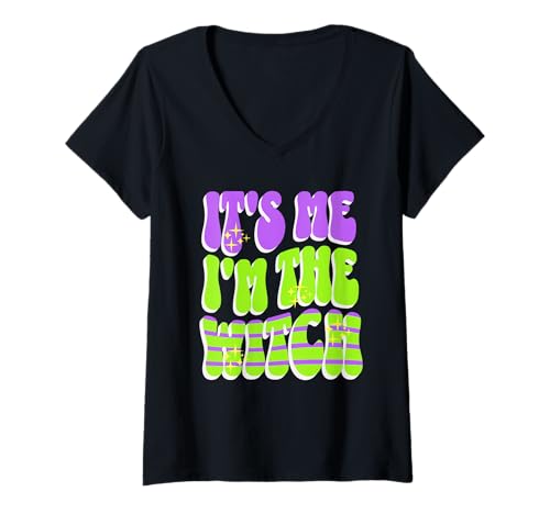 Damen It's Me I'm The Witch Lustiges Halloween-Kostüm für Paare T-Shirt mit V-Ausschnitt Damen It's Me I'm The Witch Lustiges Halloween-Kostüm für Paare T-Shirt mit V-Ausschnitt von Funny Couple Halloween Shirts by Southerngal
