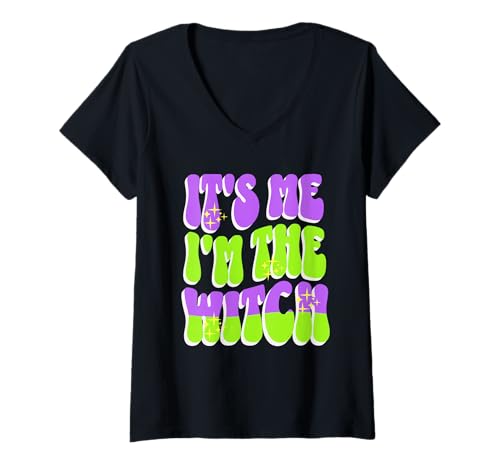 Damen It's Me I'm The Witch Lustiges Halloween-Kostüm für Paare T-Shirt mit V-Ausschnitt Damen It's Me I'm The Witch Lustiges Halloween-Kostüm für Paare T-Shirt mit V-Ausschnitt von Funny Couple Halloween Shirts by Southerngal