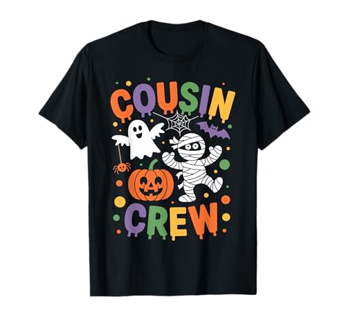 Halloween Cousin Crew 2025 Passende Cousins für Kinder, gruselig T-Shirt von Funny Cousin Crew Halloween Spider Bat