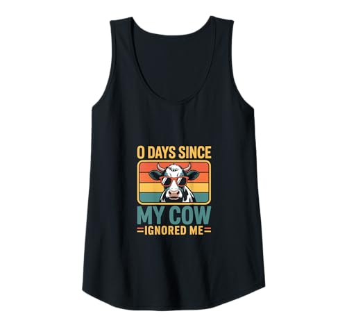 Damen 0 Tage, seit Meine Kuh Mich ignoriert hat Cow Farmer Tank Top Damen 0 Tage, seit Meine Kuh Mich ignoriert hat Cow Farmer Tank Top von Funny Cow Shirts For Men Women Gift