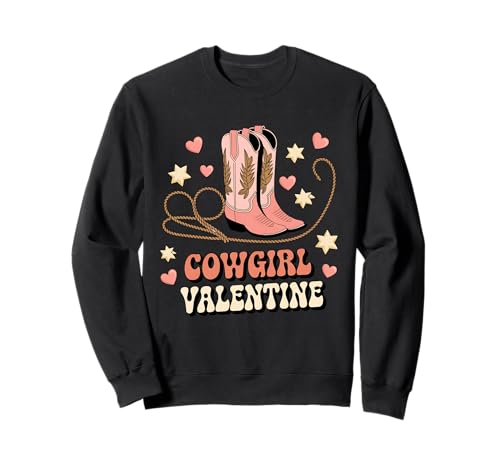 Cowgirl Valentine Rosafarbene Stiefel Y2K Country Girls Valentinstag Sweatshirt Cowgirl Valentine Rosafarbene Stiefel Y2K Country Girls Valentinstag Sweatshirt von Funny Cowgirl Valentine Pink Boots For Girls Women