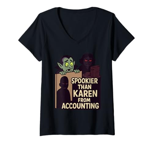 Damen Energie Vampir Büro Humor Introvertiert Arbeitsplatz Kabine Meme T-Shirt mit V-Ausschnitt Damen Energie Vampir Büro Humor Introvertiert Arbeitsplatz Kabine Meme T-Shirt mit V-Ausschnitt von Funny Coworker Gift HR Approved Remote Worker Vamp