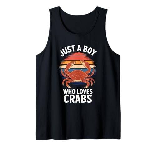 Herren Nur EIN Junge, der Krabben liebt Meerestiere, Krabbenliebhaber Tank Top von Funny Crab Apparel for Men Women