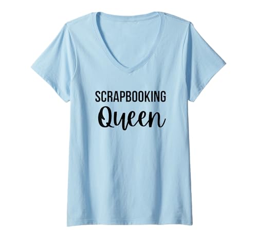 Damen Scrapbooking Queen Lustiges Basteln für Papierbastler T-Shirt mit V-Ausschnitt Damen Scrapbooking Queen Lustiges Basteln für Papierbastler T-Shirt mit V-Ausschnitt von Funny Crafting Apparel Co.