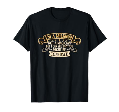 Milkman Milk Man Milkmen Milkmen Milkman Milkmaker Lustiger Beruf T-Shirt Milkman Milk Man Milkmen Milkmen Milkman Milkmaker Lustiger Beruf T-Shirt von Funny Creamy Dairy Delivery Funny Style