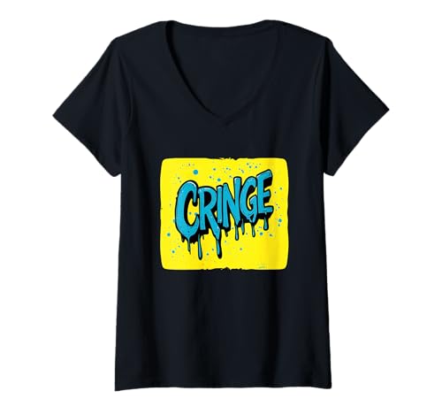 Damen Fantastische Gringe-Rede T-Shirt mit V-Ausschnitt Damen Fantastische Gringe-Rede T-Shirt mit V-Ausschnitt von Funny Cringe