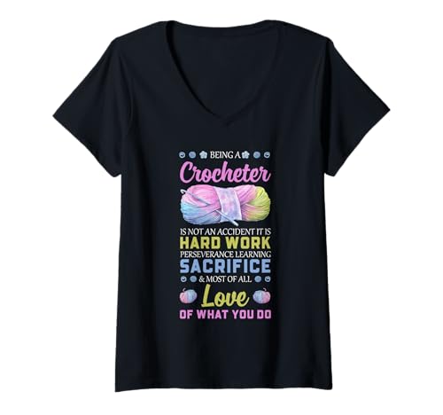Damen Lustiges Häkeln - Häkeler zu Sein ist kein Zufall T-Shirt mit V-Ausschnitt Damen Lustiges Häkeln - Häkeler zu Sein ist kein Zufall T-Shirt mit V-Ausschnitt von Funny Crochet Gift Idea