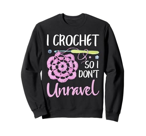 Funny Crochet Frauen Häkeln Entwirren Häkeln Häkeln Sweatshirt von Funny Crocheting And Yarn Gift Co