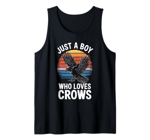 Herren Just a Boy Who Loves Crows Retro Vogelkunst Vintage Krähenliebhaber Tank Top Herren Just a Boy Who Loves Crows Retro Vogelkunst Vintage Krähenliebhaber Tank Top von Funny Crow Lover Apparel for Men Women
