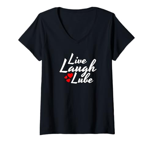 Damen Live Laugh Lube Erwachsene Cruise Peinliche Kreuzfahrt T-Shirt mit V-Ausschnitt von Funny Cruise Ship Tee Vacation Men Women Adult