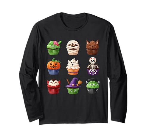 Niedliche Halloween-Bäckerei-Cupcake-Dessert für Männer, Frauen, Jungen, Mädchen Langarmshirt Niedliche Halloween-Bäckerei-Cupcake-Dessert für Männer, Frauen, Jungen, Mädchen Langarmshirt von Funny Cupcake Lover for Halloween Party