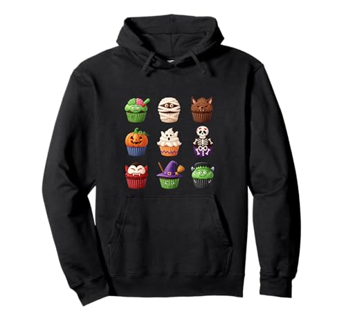 Niedliche Halloween-Bäckerei-Cupcake-Dessert für Männer, Frauen, Jungen, Mädchen Pullover Hoodie von Funny Cupcake Lover for Halloween Party