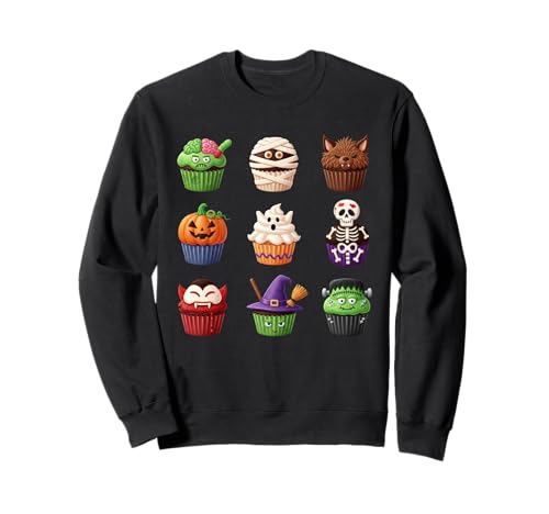Niedliche Halloween-Bäckerei-Cupcake-Dessert für Männer, Frauen, Jungen, Mädchen Sweatshirt von Funny Cupcake Lover for Halloween Party