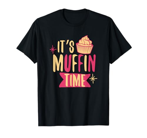 Funny Cupcake Shirts And Gifts For Muffin Lovers - Unisex-Erwachsene, Unisex-Kinder - Schwarz - Klein - Kurzarm - T-Shirt - Cartoon - Casual, Cute, Classic - 'It's Muffin Time' Cupcake-Backdesign Funny Cupcake Shirts And Gifts For Muffin Lovers - Unisex-Erwachsene, Unisex-Kinder - Schwarz - Klein - Kurzarm - T-Shirt - Cartoon - Casual, Cute, Classic - 'It's Muffin Time' Cupcake-Backdesign von Funny Cupcake Shirts And Gifts For Muffin Lovers