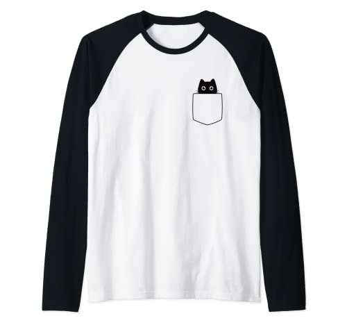 Cat in Pocket Shirt für Kinder, Damen, Herren, lustig, niedlich, Katzenliebhaber Raglan Cat in Pocket Shirt für Kinder, Damen, Herren, lustig, niedlich, Katzenliebhaber Raglan von Funny Cute Cat Pet Animal Lover Love Cats Clothing