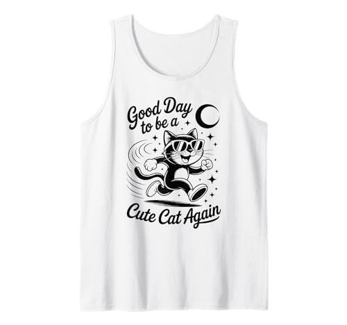 Cooles Retro-Katzen-Shirt, lustige Sonnenbrille, Kitty, Herren, Damen, Teenager Tank Top von Funny Cute Cat Pet Animal Lover Love Cats Clothing