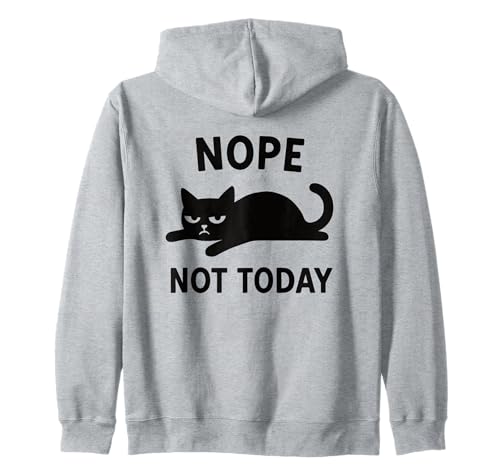 Lustige Schwarze Katze Nope Not Today Zitat Männer Frauen Kinder Kapuzenjacke Lustige Schwarze Katze Nope Not Today Zitat Männer Frauen Kinder Kapuzenjacke von Funny Cute Cat Pet Animal Lover Love Cats Clothing