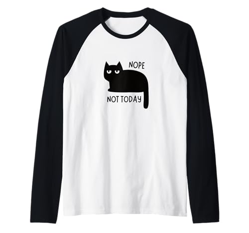 Lustige Schwarze Katze Nope Not Today Zitat Männer Frauen Kinder Raglan Lustige Schwarze Katze Nope Not Today Zitat Männer Frauen Kinder Raglan von Funny Cute Cat Pet Animal Lover Love Cats Clothing