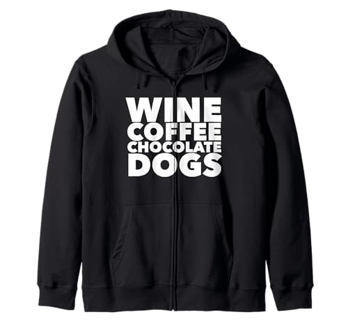 Hunde-Shirt für Herren und Damen, Weinkaffee Kapuzenjacke Hunde-Shirt für Herren und Damen, Weinkaffee Kapuzenjacke von Funny Cute Cat Statement Shirts for Adults TeeZ