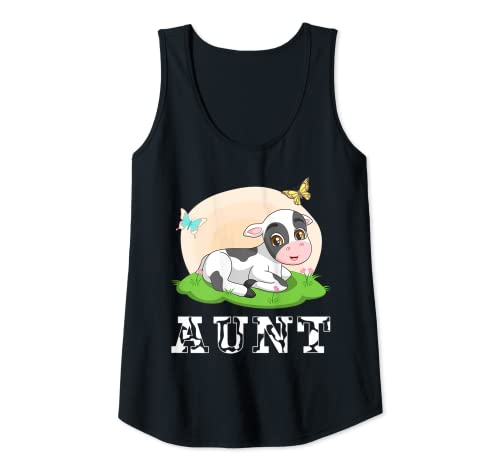 Damen Kuh-Tante, lustige süße Kühe, Tierliebhaber-Grafik Tank Top Damen Kuh-Tante, lustige süße Kühe, Tierliebhaber-Grafik Tank Top von Funny Cute Cow Graphic & More