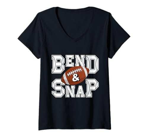 Damen Bend and Snap Football | Funny Cute Game Day Touchdown T-Shirt mit V-Ausschnitt Damen Bend and Snap Football | Funny Cute Game Day Touchdown T-Shirt mit V-Ausschnitt von Funny Cute Game Day Touchdown Tee