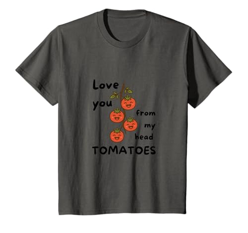 Süßes Kinder Love You from My Head Tomatoes Jungen Mädchen T-Shirt Süßes Kinder Love You from My Head Tomatoes Jungen Mädchen T-Shirt von Funny Cute Happy Veggie Tees for Teenager