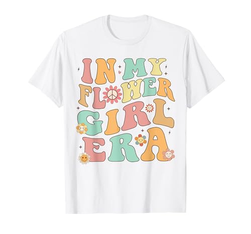 Lustig Cute In My Flower Girl Era Retro Groovy Flower T-Shirt von Funny Cute In My Flower Girl Era Groovy Flower Tee