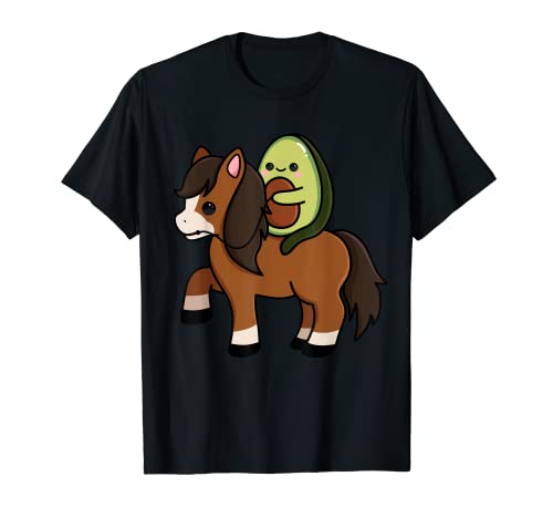Kawaii Avocado Reitt ein Pferd – niedlicher Avocado-Liebhaber für Damen T-Shirt Kawaii Avocado Reitt ein Pferd – niedlicher Avocado-Liebhaber für Damen T-Shirt von Funny Cute Kawaii Anime Merch