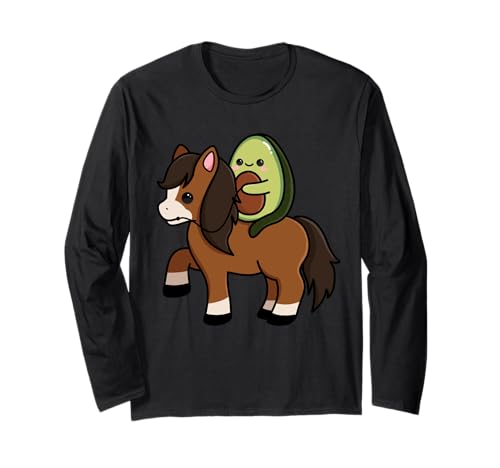 Kawaii Avocado reitet EIN Pferdeliebhaber Frauen Kinder Kleinkind 5T Langarmshirt Kawaii Avocado reitet EIN Pferdeliebhaber Frauen Kinder Kleinkind 5T Langarmshirt von Funny Cute Kawaii Anime Merch