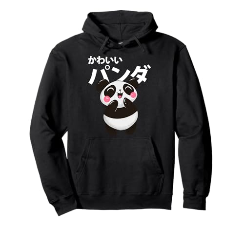 Lustiges süßes Anime-Pandahemd von Kawaii für Damen und Herren Pullover Hoodie von Funny Cute Kawaii Anime Panda Design TeeZ