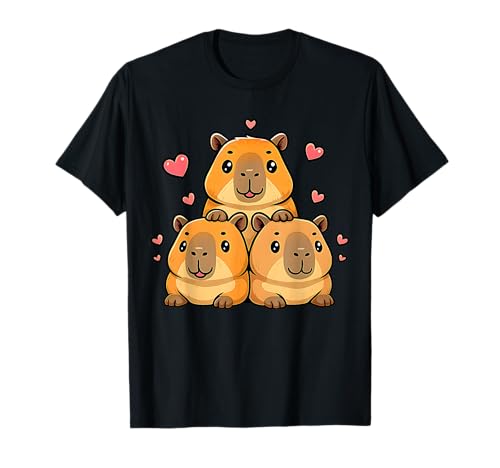 Süße Kawaii Capybaras Lustige Capy Liebhaber Frauen Mädchen T-Shirt Süße Kawaii Capybaras Lustige Capy Liebhaber Frauen Mädchen T-Shirt von Funny Cute Kawaii Capybaras Women Girls