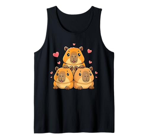 Süße Kawaii Capybaras Lustige Capy Liebhaber Frauen Mädchen Tank Top Süße Kawaii Capybaras Lustige Capy Liebhaber Frauen Mädchen Tank Top von Funny Cute Kawaii Capybaras Women Girls