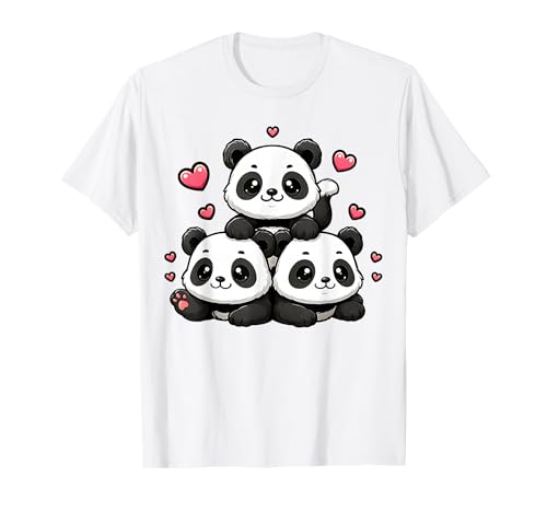 Niedliche Kawaii-Pandas, lustiger Panda-Liebhaber, Frauen und Mädchen T-Shirt Niedliche Kawaii-Pandas, lustiger Panda-Liebhaber, Frauen und Mädchen T-Shirt von Funny Cute Kawaii Pandas Women Girls