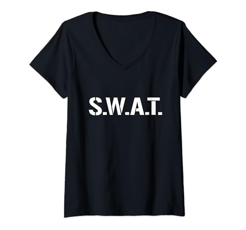 Damen Im A SWAT Cute Shirts für Herren und Damen T-Shirt mit V-Ausschnitt Damen Im A SWAT Cute Shirts für Herren und Damen T-Shirt mit V-Ausschnitt von Funny Cute Profession Shirts for Adults TeeZ