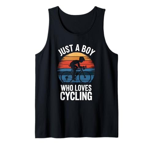 Herren Nur EIN Junge, der gerne Rad fährt, Rennrad, Kinder, Radfahren Tank Top Herren Nur EIN Junge, der gerne Rad fährt, Rennrad, Kinder, Radfahren Tank Top von Funny Cycling Apparel for Men Women