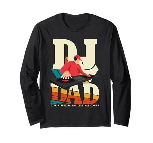 DJ Dad Vintage Funny Beat Disc Jockey Vatertag Herren Langarmshirt DJ Dad Vintage Funny Beat Disc Jockey Vatertag Herren Langarmshirt von Funny DJ Disc Jockey Beat Maker Gifts