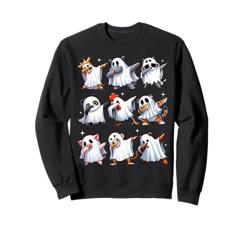 Men Women and Kids Dabbing Animals Wildlife Halloween Party Sweatshirt Men Women and Kids Dabbing Animals Wildlife Halloween Party Sweatshirt von Funny Dab Ghost Animals Lover Zoo Spooky Costume